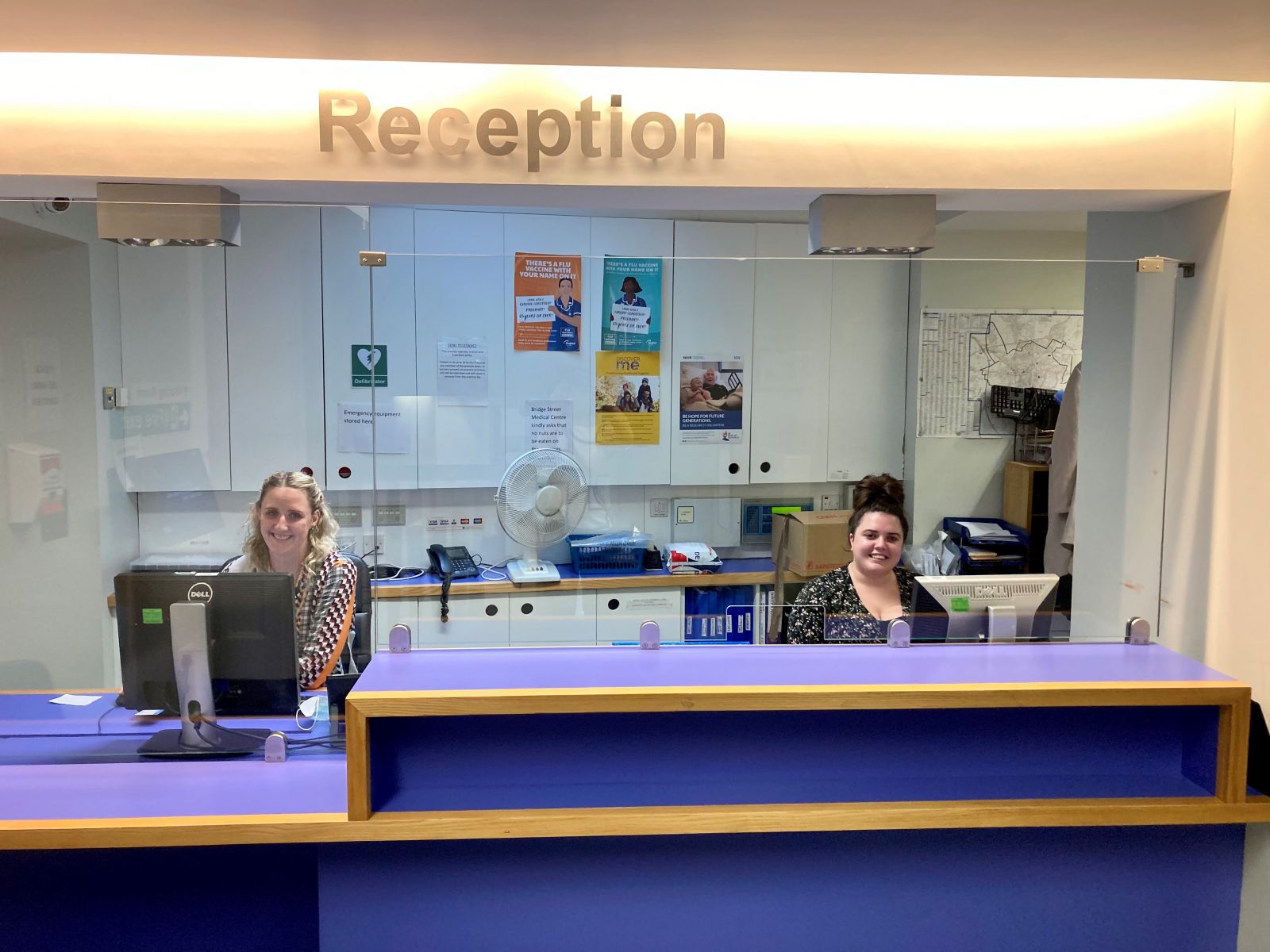 image showing welcome desk